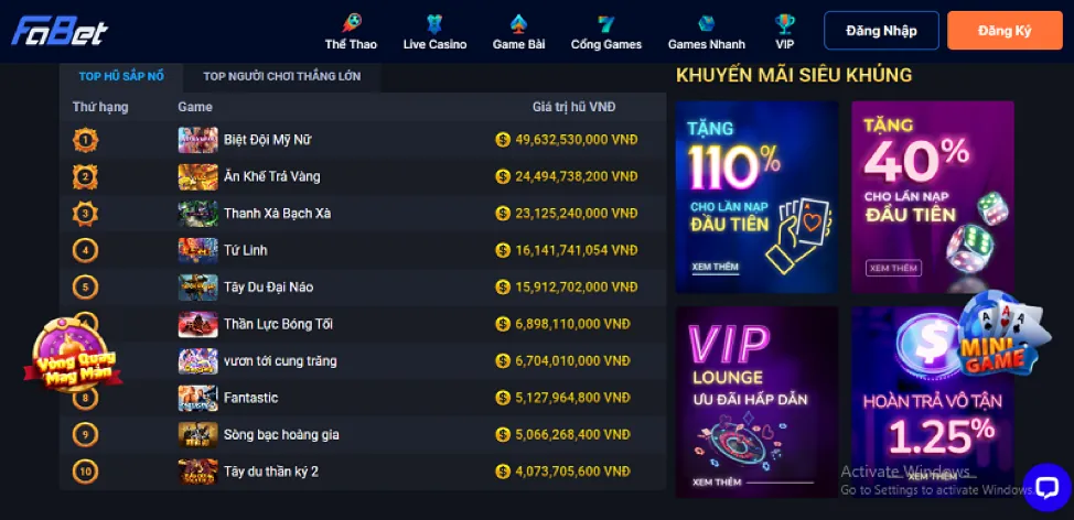 Giải đấu slot 2ubet trang chủ chính thức